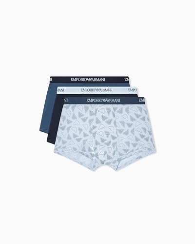 EMPORIO ARMANI 3-Pack Trunk Maillot, AR.blu/Ba-Or Prt/Ori, L Homme