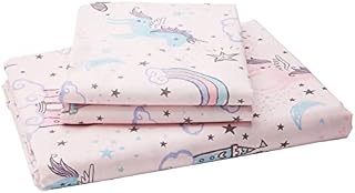 Dreamscene Unicorn Kingdom Duvet Set, Double, Polycotton Polyester 50% Cotton, Blush Pink ,UNICKING02