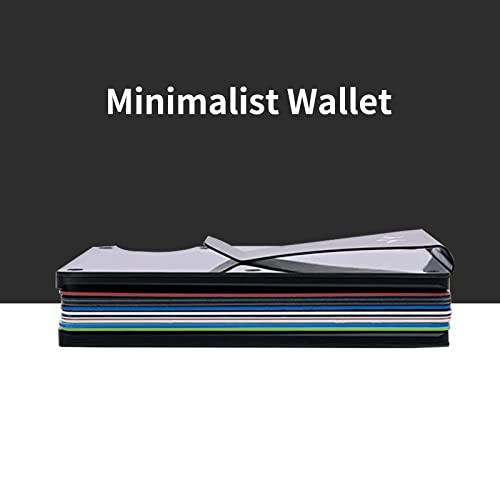 Minimalist Wallet for Men, Metal Money Clip Wallet, Carbon Fiber Wallet RFID Blocking Aluminum Slim Cash Credit Card Holder For Father Husband Boyfriend Gift.3