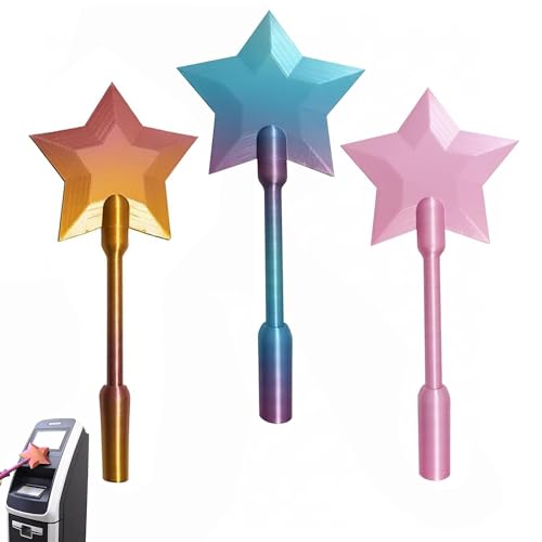 Dumwick Credit Card Magic Wand 3D Printed Wand Tap to Pay Magic Fairy Wand Credit Card Holder Debit Card Wand for Raves Parties Pranks and Contactless Payment (3 PCS)