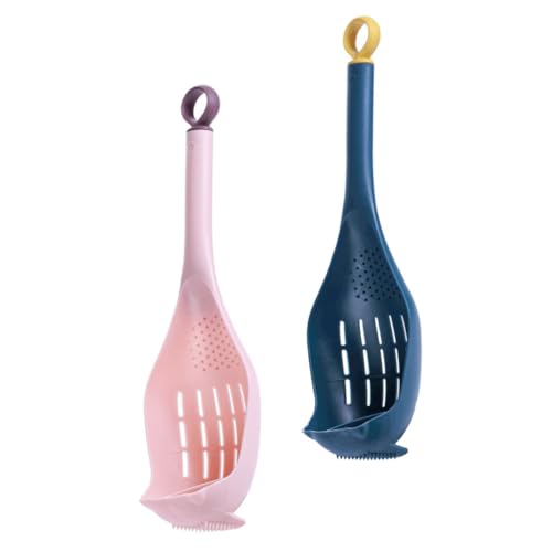 COLLBATH 2piezas Coladores Multifuncionales De Plástico Cuchara Espumadera Para Cocinar Utensilios De Cocina Colador Para Escurrir Pasta Colador Manual Para Uso Cocina