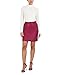 BCBGMAXAZRIA Women's Faux Leather Mini Skirt with Functional Pockets, Burgundy, Small