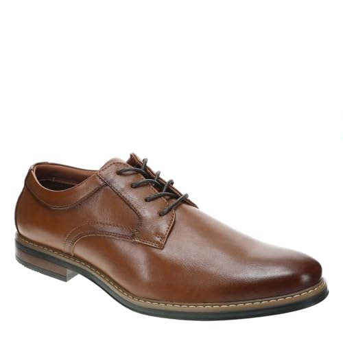 Image of Nunn Bush Men's Carmelo Plain Toe Oxford Classic Modern Formal Plain Toe Lace Up Dress Casual Shoes