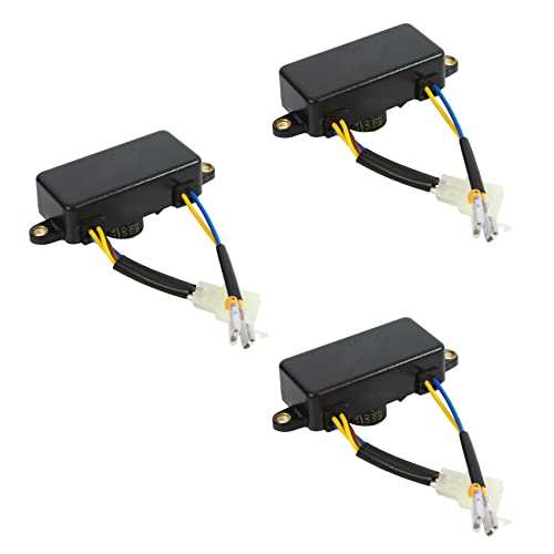 Sxmrmnx 3 piezas de generador de gasolina de 2 kW, rectificador de voltaje automático monofásico AVR