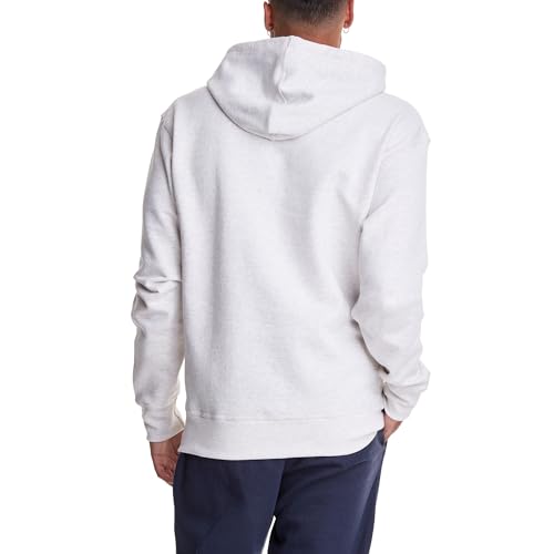 Champion Men's Pullover Fleece Hoodie, Standard Fit, Midweight, C Logo, Available in Regular and Big & Tall, Oatmeal Heather - C Logo, Small by Champion - Image 2