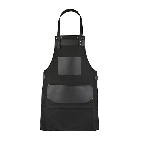 Tablier de chef en cuir noir, le cadeau parfait pour lui ou elle