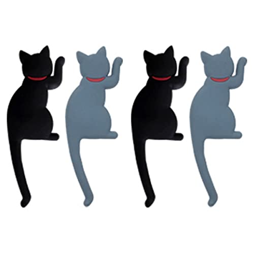 BESTonZON 4Pcs Magnet Shop Cartoon für Magnetische Schwänze Biegsame Kinder Haken Verstellbar Kätzchen Büro Muster Faul Whiteboards Aufkleber Kühlschrank Party Aufkleber Magnete Whiteboard Cover