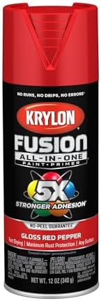 Krylon K02720007 Fusion All-In-One Spray Paint for Indoor/Outdoor Use, Gloss Red Pepper 12 Ounce (Pack of 1)
