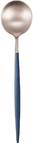 クチポール(Cutipol) Dessert Spoon, 18cm, GOA Silver × Blue