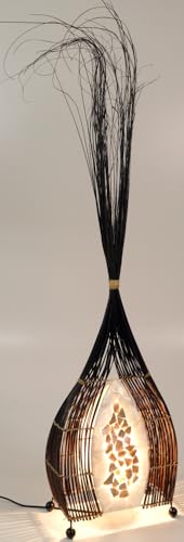 GURU SHOP Stehlampe/Stehleucht, in Bali Handgemacht aus Naturmaterial - Modell Larissa, 90x27x11 cm