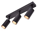 GU10 Wandleuchte / Deckenleuchte in einem schlichten Design in der Farbe schwarz pulverbeschichtet
