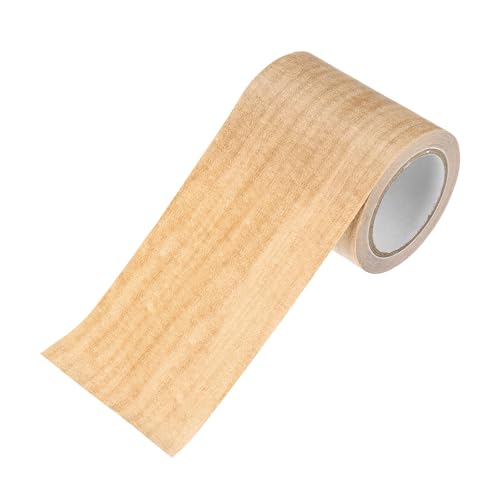 Image of M METERXITY 1-Roll Wood Grain Repair Tape, 2.24in x 15ft Textured Realistic Self-Adhesive Wood Floor Tape Contact Paper for Furniture /Floors /Home [Light Chestnut]