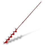 TCBWFY 2x32 Inch Auger Drill Bit for Planting - Long Handle Easy Planter Garden Auger - Bulb & Bedding Plant Augers - Post Hole Digger for 3/8”Hex Drive