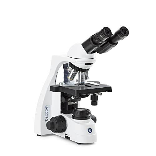 Image of bScope Binocular Compound Microscope, HWF 10x /20mm Eyepieces and Quintuple Nosepiece with Plan PLI 4 /10 /S40 /S100x Oil Infinity Corrected iOS Objectives Globe Scientific | Euromex