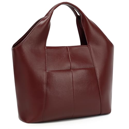 Cartable en cuir synthétique avec compartiments de taille moyenne