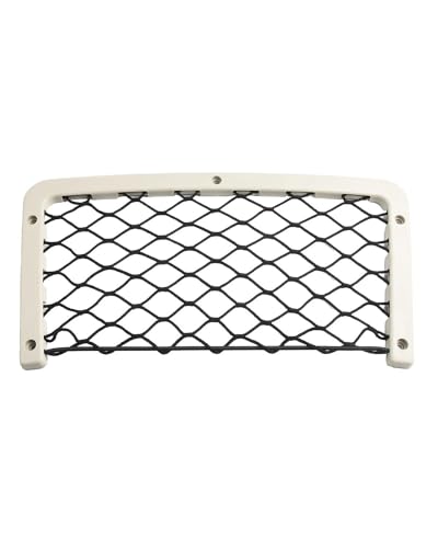 Filet de rangement camping-car beige pour optimiser l'espace en fourgon