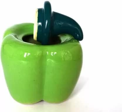 Miniatura 7 de Tarro de cerámica para pepinillos decorativos de Capsicum  Tarro de almacenamiento de alimentos  Aachar multiusos, tarro de masala para cocina y