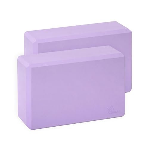 EXERZ Yoga Blocks 2 pack, Gym Blocks, Exercise Workout Fitness Bricks, Pilates Stretch Handstand...