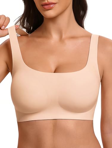 Image of Jelly Wireless Bras for Women No Underwire Push Up Seamless Full Coverage Bralettes Support Lift Everyday Bra