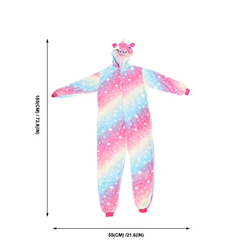 Pijama de unicórnio Aboofan adorável de flanela macia unicórnio macacão quente outono inverno unicór