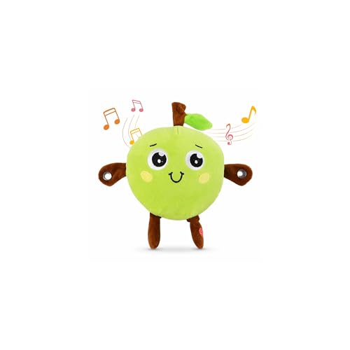 DoddyFun Musical Sensory Toys, Interactive Music Plush Toy Set, Apple