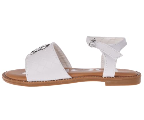 Image of bebe Girls' Sandals - Trendy Flat Designs with Rhinestones, Puffy Straps, Embossed Details and Charms for Toddlers /Little Kids /Big Kids
