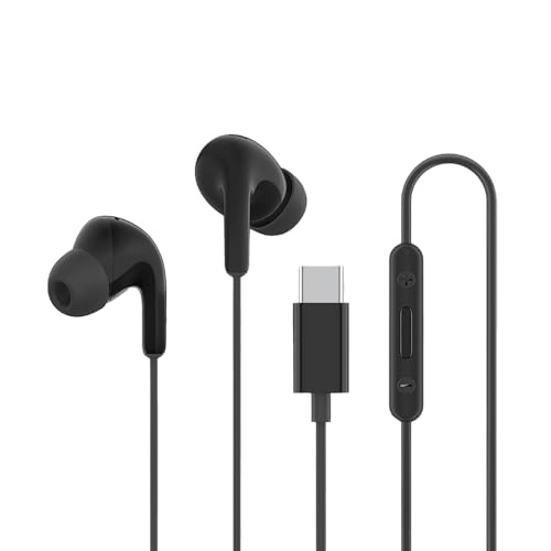 Image of Original USB Type-C Wired Earphones with Mic Compatible with Xiaomi Redmi Mi Earphone for Universal USB C Devices - Black