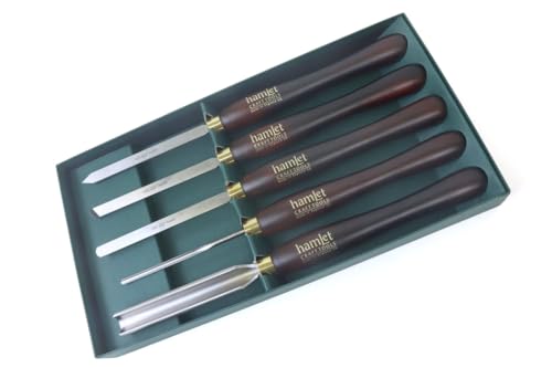 Set de 5 piezas de herramientas para torneado de madera