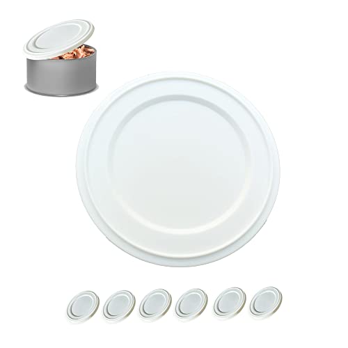 Xilmark Couvercles de conservation, couvercles réutilisables en plastique PET, diamètre 70 mm,...