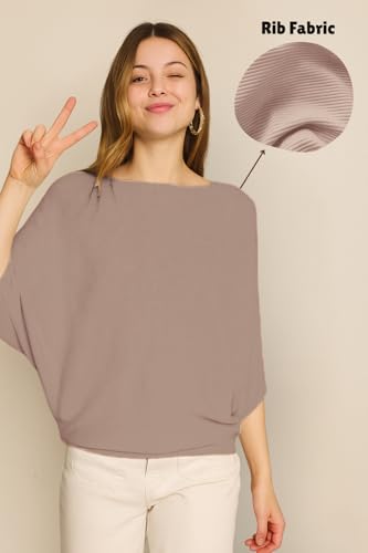 Image of Nachu Women Fashion Ribbed Batwing Sleeves Bagy Balloon Style Fit Top |Casual Regular Size fit | Winter and Party fit