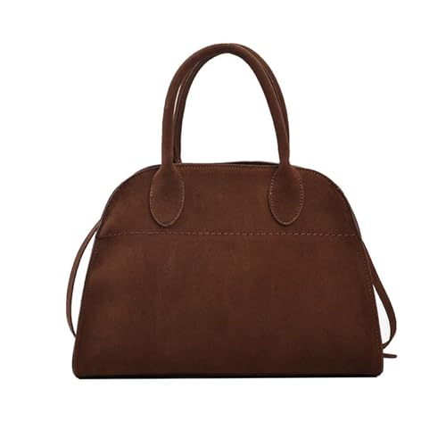 AHIOJEGX Bolso Cuero Mujer Bolso de mano vintage gran capacidad for la temporada otoño/invierno(Brown)