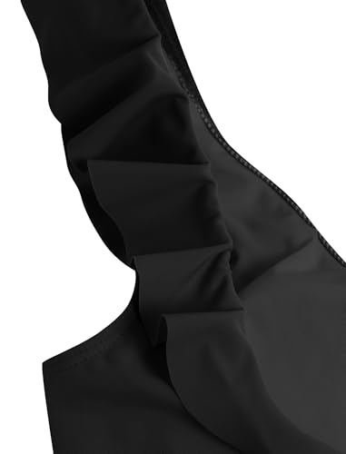 ZAFUL Ruffle Bikinis for Women Scoop Neck Swimsuits Lace Up Bikini Sets Padded Swimwear High Cut 2 Piece Bathing Suits4