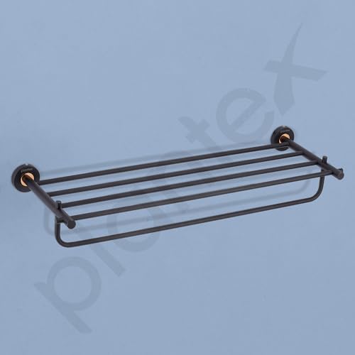 Image of Plantex Brass with 304 Grade Stainless Steel Towel Hanger for Bathroom /Towel Rack /Towel Holder /Bathroom Accessories - RDAB (Black)