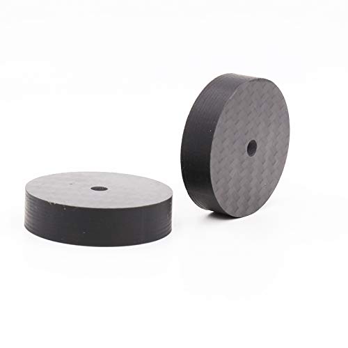 Isolamento dell'altoparlante in Fibra di Carbonio Nero Hi-End 40x15mm 25x5mm 30x10mm 50x20mm Base Pad Piedi di Scarpe Piedi HiFi Audio AMP Cono del Cono Pad (Color : 50X20MM)