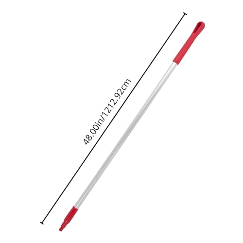 Image of SPARTA Adjustable Aluminum Broomstick, 48 inch Mop and Broom Handle Replacement with Color-Coded System for Environments with Harsh Cleaning Agents, Aluminum, 48 Inches, Red, (Pack of 12)