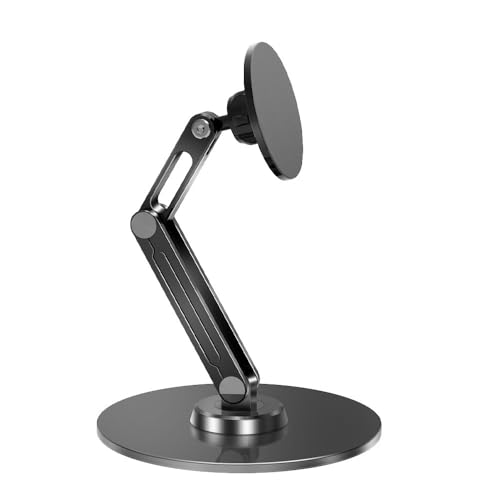 EKLMCFS Black 360 Degrees Book Stand Aluminum Alloy Reading Rack Carbon Steel Holder