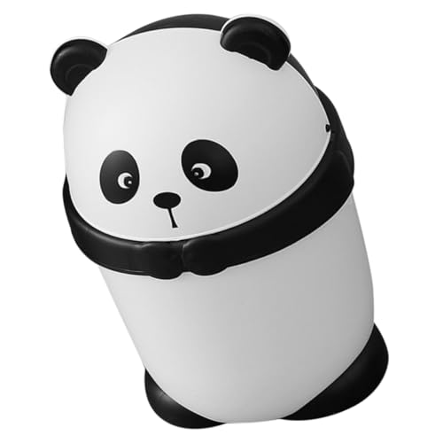 Poubelle panda compacte avec couvercle TOYANDONA pour bureau