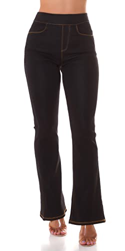 Jeggings de cintura alta moldeadores Koucla elásticos con sutiles desgastes