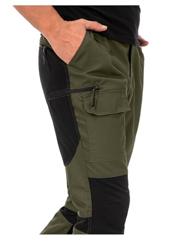 yeyity Wanderhose Herren Outdoor Hosen Robust Atmungsaktiv Langlebig Taktische Hose Arbeitshosen Männer zum Outdoor-Aktivitäten und Außenarbeiten(9925,Amy Grün,M)