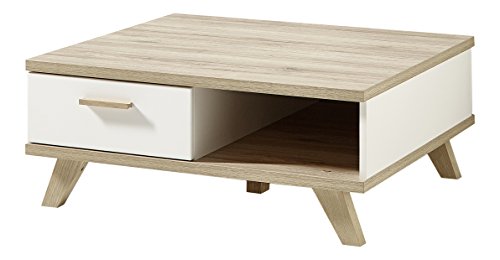 Germania Couchtisch Gw-Oslo | In Weiss mit Absetzung in Sanremo Eiche | 80 x 33 x 80 cm | 2292-221 Germania Couchtisch Gw-Oslo | In Weiss mit Absetzung in Sanremo Eiche | 80 x 33 x 80 cm | 2292-221