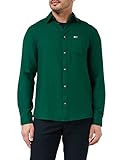 TJM Camisa de franela sólida Tommy Jeans TJM Solid-Camisa de Franela, Dark Turf Green, L para Hombre
