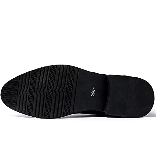 Image of Men's Dress Shoes Oxford Shoes Formal Dress Shoes for Men Business Derby Shoes. Size 10 Black 44