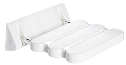 Preisvergleich Produktbild RIDDER Assistent A0020011 Duschklappsitz, Klappsitz, weiß mit poliertem Gestell