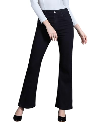 Image of Miss Chase Women's Wide-Leg High-Rise Regular-Length Stretchable Shaping Denim Jeans