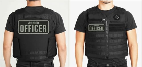 Special Patches for Velcro Patches for Uniform for Armed Officer Embroidery Patch 4X10 and 2x5 Hook All Gray Black Background Model-Q-X988-2033