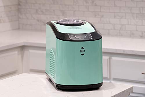 Royal Brew Ice Cream Maker 1.5 Quart Upright Stainless Steel Frozen Yogurt, Sorbet and Gelato Machine with Built-In Compressor (Mint Green)