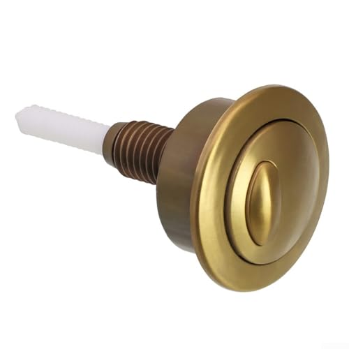 Botón de inodoro de oro cepillado para cisterna doble compatible con Optima49 de Twyford 3