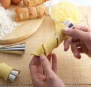 Kitchencookshop Stainless Steel Cream Horn Mould 0515, 6 Pcs 11.5cm/4.5 Inches Long