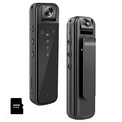 SRIKEKL 1080P Body Camera with Audio and Video, Support 5-6 Hours Recording