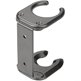 Metall-Wandhalterung für Haartrockner HD08, HD15, HD16, HD17, HD18, kompakte Badezimmer-Halterung mit Schraube und Klebeband, Grau oder Blau (Grau)